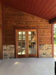 Cedar siding is actually less maintenance than you think and there's why real cedar siding? Enclosed Lean To Wood Siding Exterior Log Homes Exterior Rustic Barn Homes