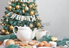 Since it was only the four of us last year, i set an intimate christmas eve table. Close Up Of Winter Decoration Christmas Eve Table Full Of Stock Photo Crushpixel