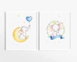 Brighten up your home office with bold canvas prints of birds, bison and bears. Baby Elephant Nursery Art Novocom Top