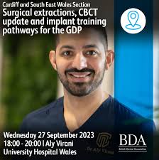The Cardiff and South East Wales Section upcoming event **'Surgical  extractions, CBCT update and implant training pathways for the general  dental practitioner'** will take place