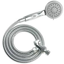 Vive Handheld Shower Head Long Hose High Pressure Chrome Bathroom Faucet Kit With Large Waterfall Handheld Shower Head Shower Heads Bathroom Faucets Chrome
