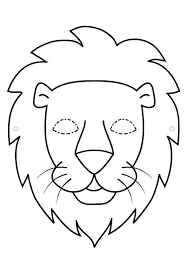 tete de lion coloriage new pdf masque noir et blanc so cool pinterest today mascara leao artesanato mascaras para colorir koala facile