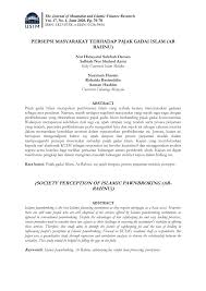 Pengenalan skim ar rahnu 2.1 koperasi telah dilantik sebagai agen pelaksana skim 6. Pdf Persepsi Masyarakat Terhadap Pajak Gadai Islam Ar Rahnu