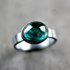 Blue Green Tourmaline Ring Teal Blue Green Indicolite By Theslyfox Green Tourmaline Ring Sterling Silver Bands Tourmaline Ring