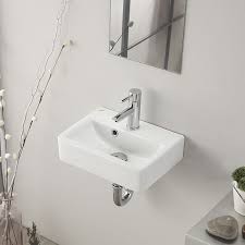 Small Ceramic Wall Mounted Or Vessel Sink Wall Mounted Bathroom Sinks Small Bathroom Sinks Rectangular Sink Bathroom