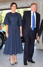 The Blue Dress Melania Trump Just Wore In Japan Shows America Is A Winner Livinmicro Fairlyadept Chic Outfits Spring Dresses Evening Gowns