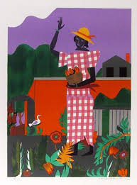 Black Art In America Garden Art Girl In The Garden By Romare Bearden Romare Bearden American Fine Art Art