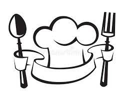 Chef Hat Spoon And Fork Monochrome Chef Hat With Spoon And Fork Sponsored Affiliate Sponsored Hat Chef Logo Restaurant Chefs Hat Cafe Logo Design