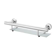 Bathroom glass shelf with rail 19.7, angle simple sus304 stainless steel with thick tempered glass, wall shelf little shelf, bathroom organizer storage shelf, vanity shelf wall mount, brushed. Find Evacare Bath Shelf With Grab Rail At Bunnings Warehouse Visit Your Local Store For The Widest Range Of B Bath Shelf Laundry In Bathroom Bathroom Plumbing