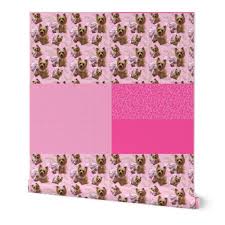 Polish your personal project or design with these pink floral transparent png images, make it even more personalized and more attractive. Yorkie Pink Floral 1 Yard With Matchin Spoonflower