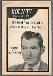 1961 KOLN tv ad ~ JOE KINNEY with WEATHER