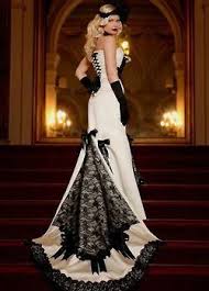 Black And White Corset Dress Maya Hansen Corset Dress Bridal One Love Her Black White Wedding Dress Halloween Wedding Dresses Gothic Wedding Dress