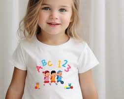 Toddler's Fine Jersey Tee, ABC 123 Toddler Top, Preschool T-shirt,  Elementary T Shirt, Cute Shirt, Educational Toddler Fashion, Alphabet Tee