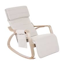 A rocking lounge chair carved from solid salvaged ipe wood beams by zanini de zanine. Homcom Wooden Rocker Chair Adjustable Footrest Side Pocket Cushion Beige Wooden Rocking Lounge Recliner Relaxation Seat