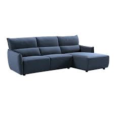 In a left hand facing sectional sofa, the extended side is on the left. American Eagle Furniture Fabric Left Hand Facing Sectional In Blue Ae L550l