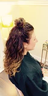 Natural Curl With High Bun Half Up Half Down Loose Curls Prom Hairstyles All Down Prom Hairstyles For Long Hair Half Up Hair