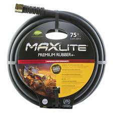 Variety of garden hose are now available on our shelves, just click the link and find your favorite one: Element Maxlite Premium 1 2 Inch X 75 Ft Rubber Hose The Home Depot Canada