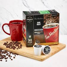 30 Tim Hortons Dark Roast 100 Arabica Coffee Keurig K Cup Single Serve Pods Dark Roast Coffee Coffee Cafe Tim Hortons