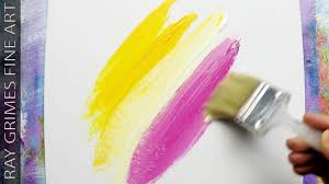 This blush print ties in the soft pink tones and gold accents of this bright and airy bedroom. Abstract Painting Easy 181 Satisfying Pink Yellow Painting Demonstration Youtube