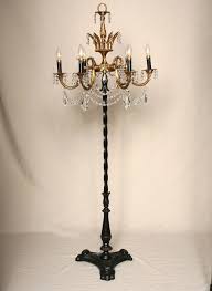 Crystal chandelier floor lamp chandelier floor lamp, floor lamps : A Custom Brass And Crystal Chandelier Floor Lamp This Elegant Brass Crystal Chandelier Floor La Chandelier Floor Lamp Antique Floor Lamps Vintage Floor Lamp
