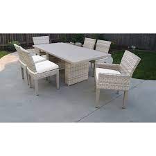 Tkc fairmont 7 piece counter height outdoor dining table and chairs. Tk Classics Fairmont Wicker 7 Piece Patio Dining Set Walmart Com Walmart Com