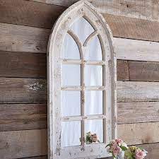 Distressed White Arched Window Mirror Arched Window Mirror Window Mirror Arched Windows