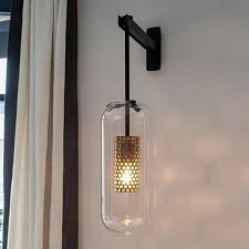 Italie Design Applique Murale Scone Noir Or Chambre Lampe De Chevet Lumiere Miroir Decoration Interieure La Luminaire Luminaire Chambre Applique Murale Chambre