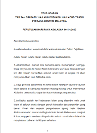 Apakah kamu sudah siap merayakannya dengan hati yang lebih suci, pribadi yang lebih baik, serta nah, hari idul fitri merupakan hari untuk bersilaturahmi dan saling memaafkan. Onenews Teks Ucapan Yab Tan Sri Dato Haji Muhyiddin Bin Facebook