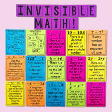 Invisible Math Posters And Worksheets - Math Classroom Decor By Amy Harrison