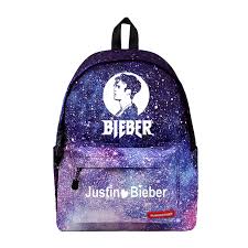 WISHOT Justin Bieber plecak torby szkolne torba podróżna dla nastolatków  kobiety dziewczęta gwiazdy Galaxy|backpack school bag|bags for  teenagersjustin bieber backpack - AliExpress