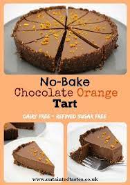 No Bake Chocolate Orange Tart Untainted Tastes Chocolate And Orange Tart Baking Vegan Dessert Recipes