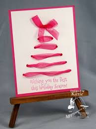 Finally An Idea For All That Ribbon I Seem To Have Christmas Cards Handmade Diy Christmas Cards Homemade Christmas Cards