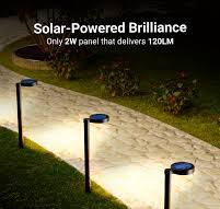 LED Solar Garden Pathway Light, Dusk to Dawn, Selectable CCT, 120 Lumens
