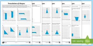 1 unit left and 1 unit up 9) x y n u h n' u' h' translation: Ks2 Translation Of Shapes Sheets Translating Shapes Year 4