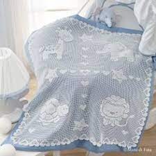 Schema Su Carta A Quadretti Per Realizzare La Copertina Da Culla Ad Uncinetto Filet Con Animaletti Crochet Patterns Filet Fillet Crochet Patterns Crochet Baby