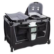 Baby Trend Simply Smart Nursery Center Playard With Bassinet And Travel Bag Whisper Grey Walmart Com