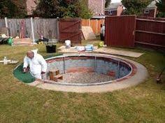 Image Result For Repurposing Trampoline Frame Homemade Swimming Pools Diy Swimming Pool Diy Pool
