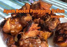 In java, the chicken is usually marinated with the mixture of kecap manis (sweet soy sauce) and coconut oil, applied with a brush during grilling. Resep Ayam Bacem Panggang Teflon