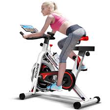 Indoor Cycling Bike Belt Drive Stationary Exercise Spin Bike For Home Use Spin Bike Workouts Indoor Cycling Bike Biking Workout
