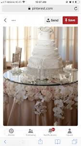 Flowers Underneath Glass Table Wedding Cake Table Party Decor Wedding Cake Table Decorations Wedding Cake Table Cake Table Decorations