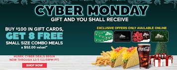 You can always come back for del taco gift card deal because we update all the latest coupons and special deals weekly. Expired Del Taco Pruchase 30 100 In Giftcards Get 2 8 Free Small Size Combo Meals Doctor Of Credit