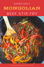 Super Easy Mongolian Beef Stir Fry The Suburban Soapbox Recipe Beef Stir Fry Mongolian Beef Easy Mongolian Beef