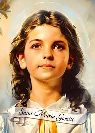 Saint feast day and patroness of purity