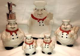 Free shipping on orders over $25 shipped by amazon. Fat Chef French Cafe Baker Italian Bistro Ceramic Decor Kitchen 5 Pc Set Lot On Popscreen