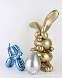 Tigerfeetparty Posted To Instagram A Chrome Easter Bunny And Little Silver Egg Made Using The New 7 Chrome Bal Bunny Designs Cute Easter Bunny Easter Bunny