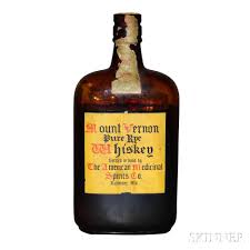Mount Vernon Pure Rye Whiskey 1921 1 Pint Bottle Sale Number 2915t Lot Number 1766 Skinner Auctioneers Whiskey Bottles For Sale Rye Whiskey