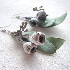 ユーカリのピアス ユーカリ ドライフラワー ドライフラワー アレンジ