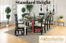 Most people prefer these tables as they are more comfortable to sit around because their feet can easily touch the floor. Standard Height Table Counter Height Table Bar Height Table
