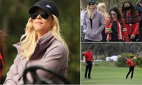 Fans have watched as tiger woods and elin nordegren's two children grown up before their eyes. Tiger Woods Ex Wife Elin Nordegren Watches Their Son Charlie Play Golf Daily Mail News For Today