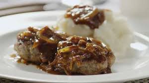Season with salt and pepper. Country Hamburger Steak With Onion Mushroom Gravy Get Honeycutt Inc